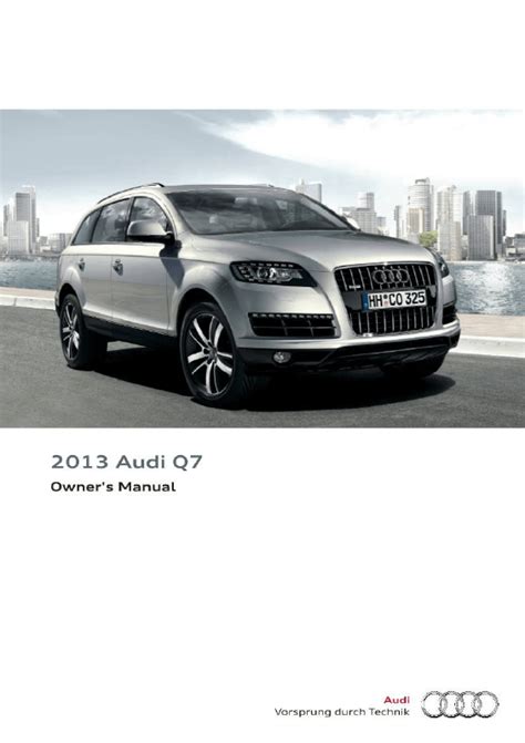 Audi Q7 2013 Owners Manual